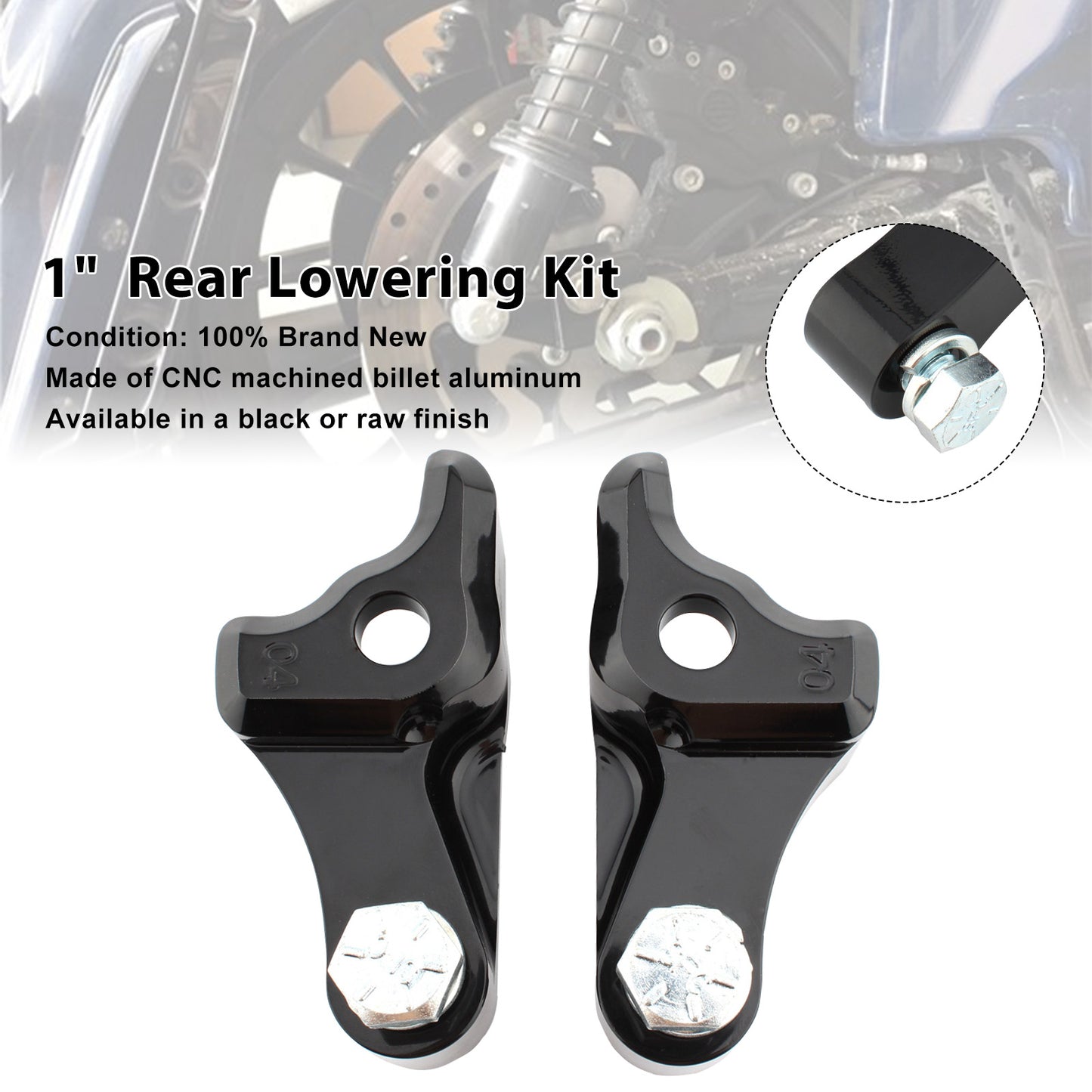 1"  Rear Lowering Kit Fit For Touring FLHX FLHR FLHT Electra Glide 2009-2025