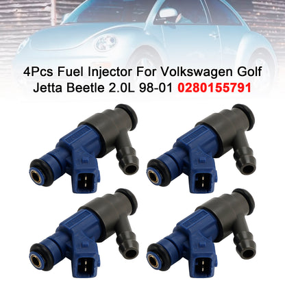 1999-2001 Volkswagen Golf 2.0L I4 0280155791 4Pcs Fuel Injector