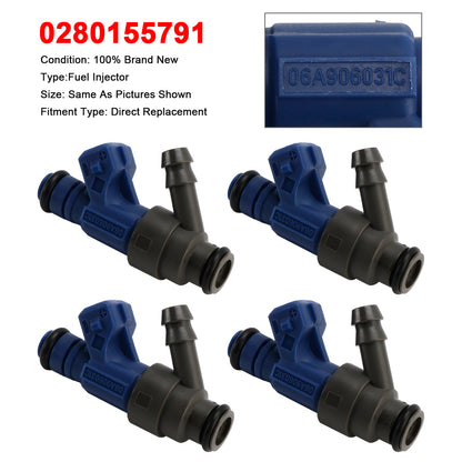 1999-2001 Volkswagen Golf 2.0L I4 0280155791 4Pcs Fuel Injector