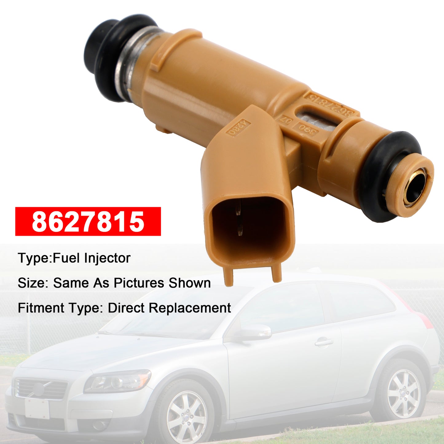 2004-2010 Volvo S40 V50 C30 B5244S4 2.4L I5 8627815 1Pcs Fuel Injector