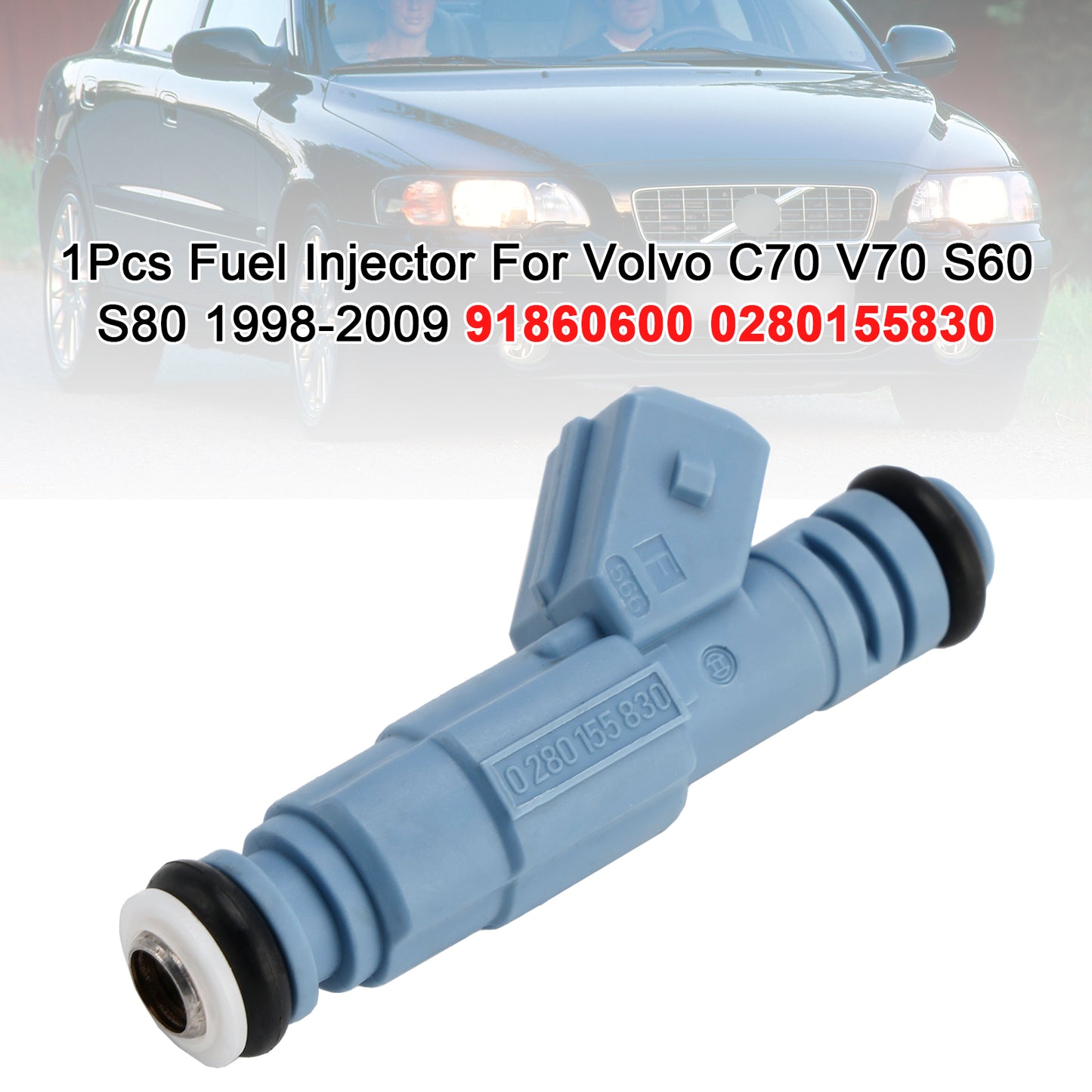 2004/04-2007/07 Volvo V70 II P80 2.4L Petrol 0280155830 1Pcs Fuel Injector