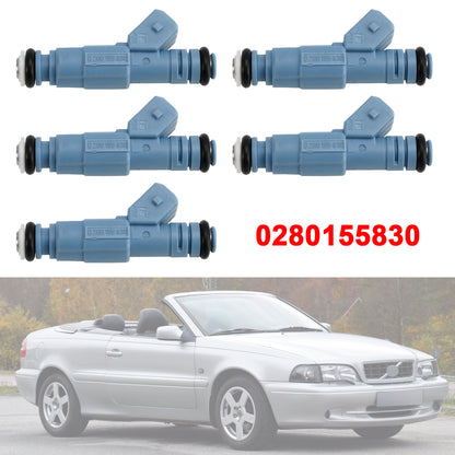 1998/09-2005/10 Volvo C70 I Cabriolet 2.3L Petrol 0280155830 5Pcs Fuel Injector