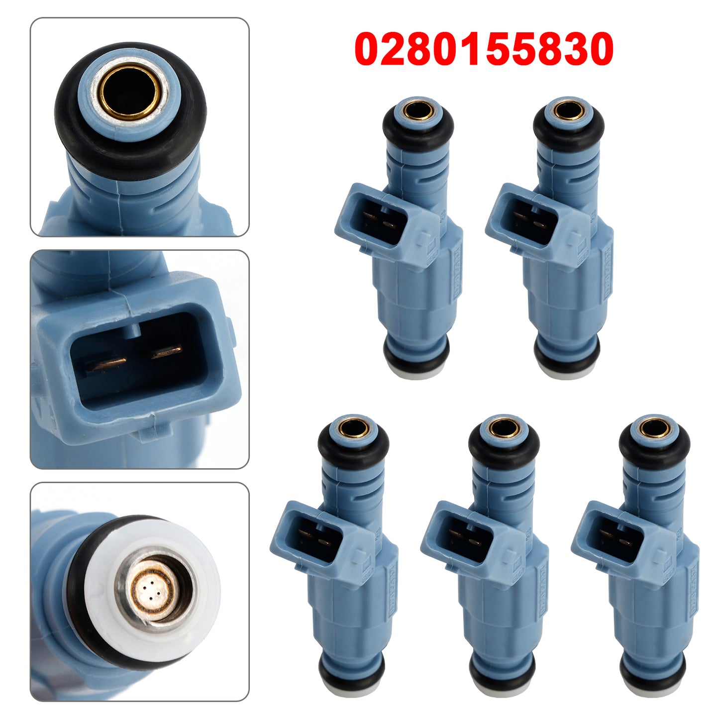 1998/09-2005/10 Volvo C70 I Cabriolet 2.3L Petrol 0280155830 5Pcs Fuel Injector