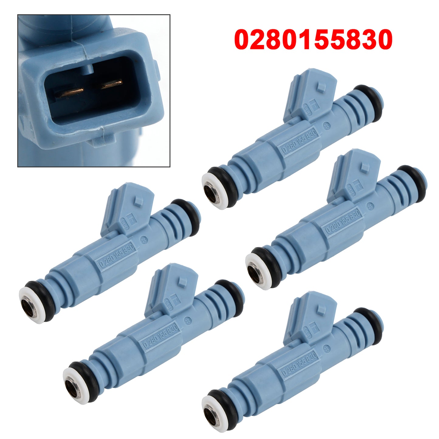 1998/09-2005/10 Volvo C70 I Cabriolet 2.3L Petrol 0280155830 5Pcs Fuel Injector