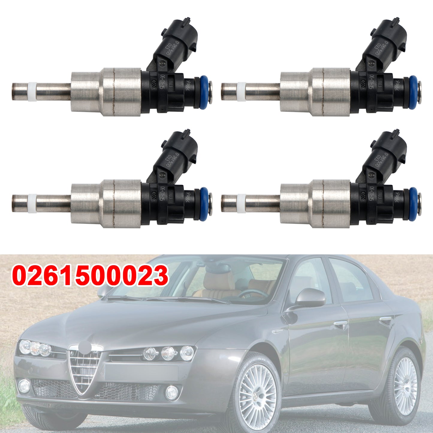 2006-2011 Alfa Romeo Brera (939_) 2.2 JTS (939.DXB11)2198ccm 136KW Hatchback 0261500023 4Pcs Fuel Injector