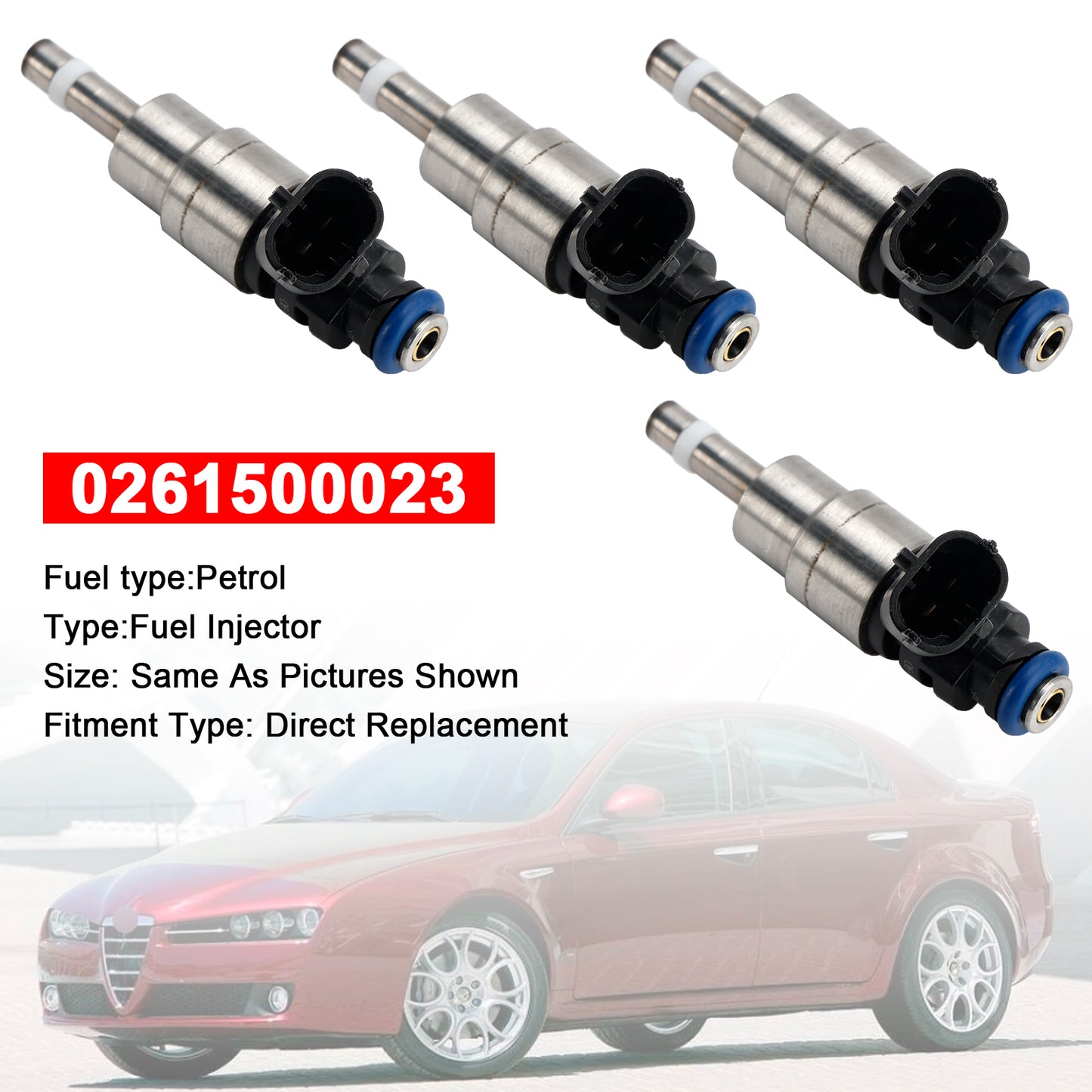 2006-2011 Alfa Romeo Brera (939_) 2.2 JTS (939.DXB11)2198ccm 136KW Hatchback 0261500023 4Pcs Fuel Injector