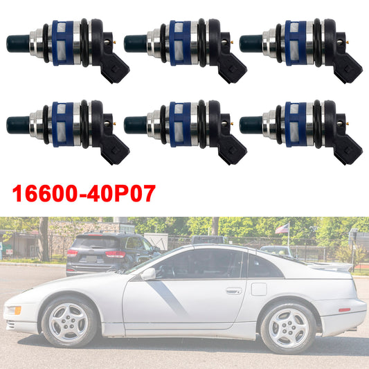 1989-1996 Nissan 300ZX Z32 3.0L TURBO V6 16600-40P07 6Pcs Fuel Injector