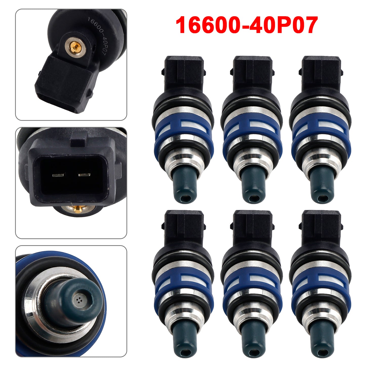 1989-1996 Nissan 300ZX Z32 3.0L TURBO V6 16600-40P07 6Pcs Fuel Injector
