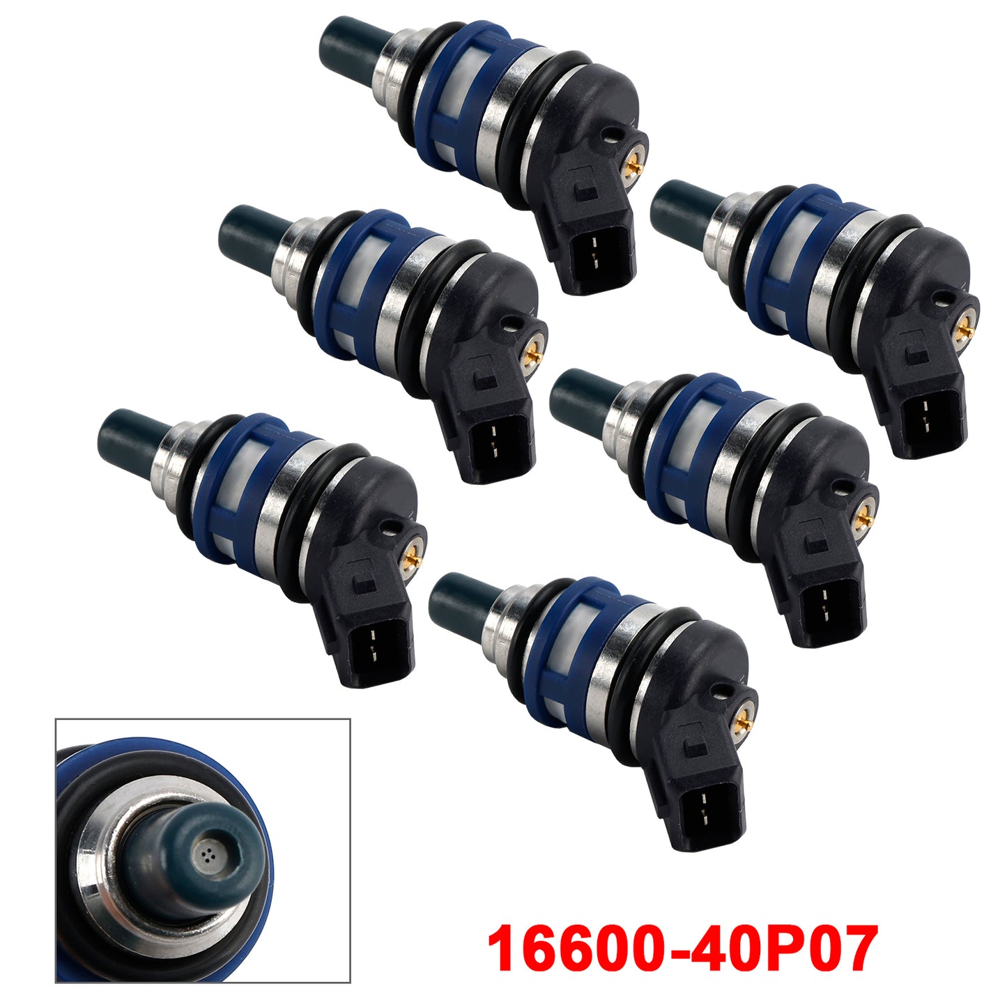 1989-1996 Nissan 300ZX Z32 3.0L TURBO V6 16600-40P07 6Pcs Fuel Injector
