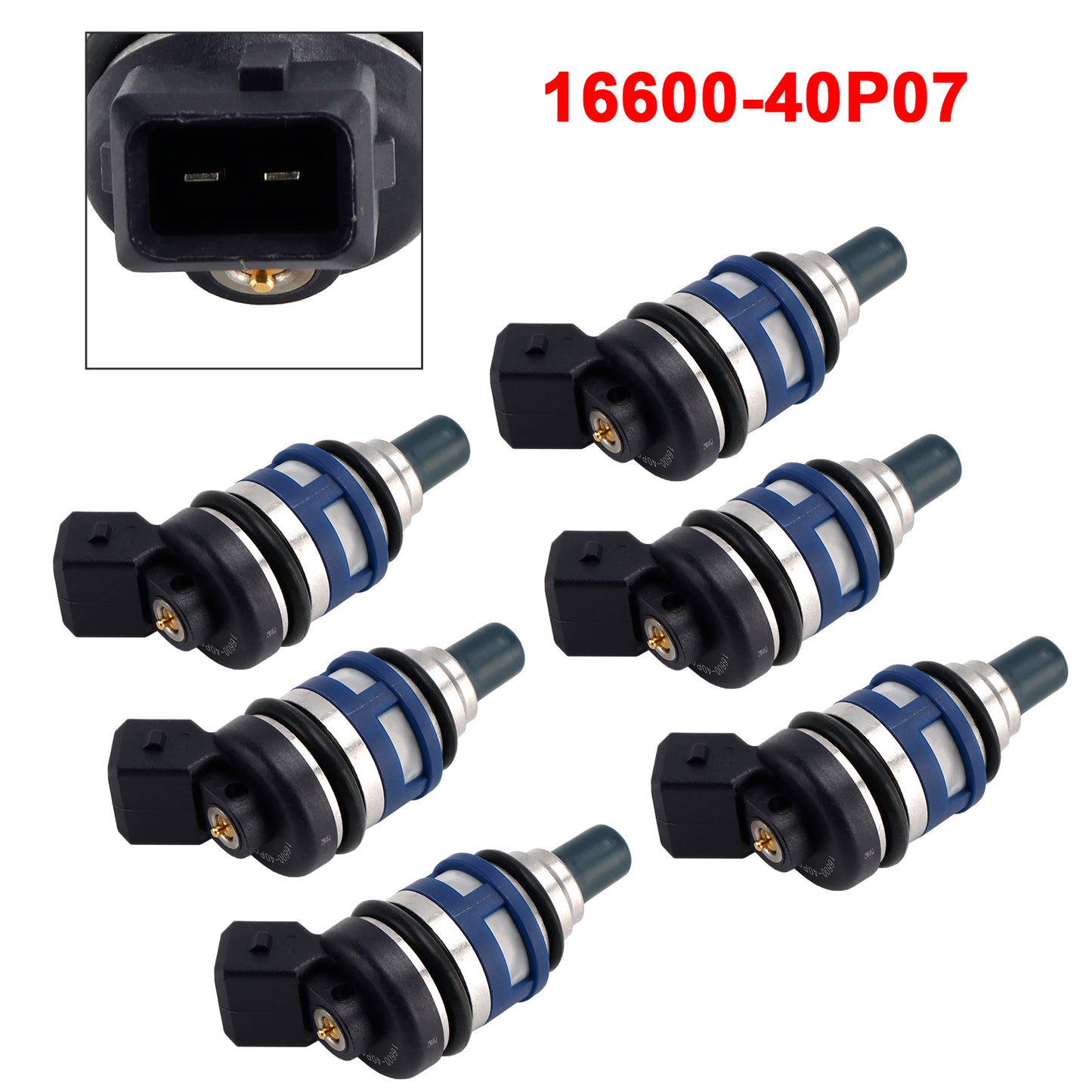 1989-1996 Nissan 300ZX Z32 3.0L TURBO V6 16600-40P07 6Pcs Fuel Injector