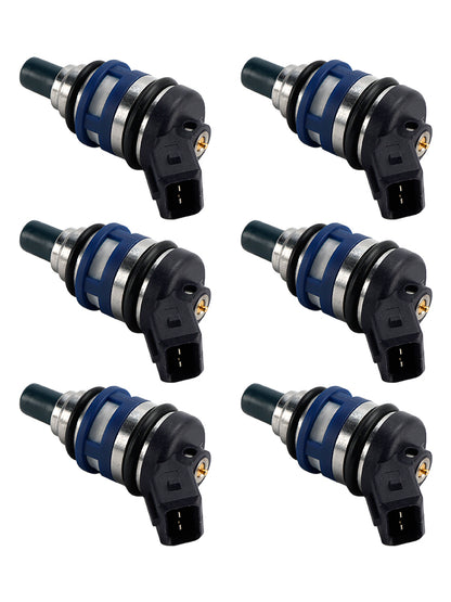 1989-1996 Nissan 300ZX Z32 3.0L TURBO V6 16600-40P07 6Pcs Fuel Injector