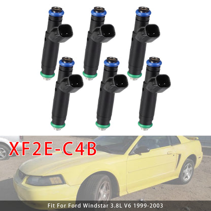 2003-2004 Ford Taurus V6 3.0L XF2E-C4B 6Pcs Fuel Injector