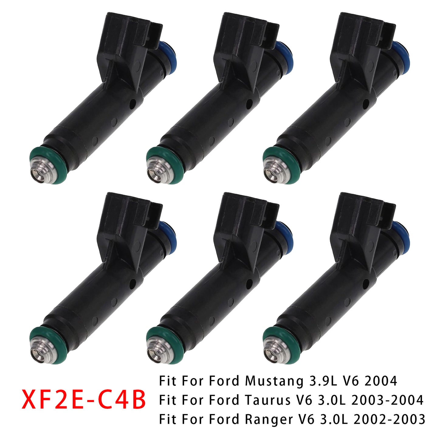 2003-2004 Ford Taurus V6 3.0L XF2E-C4B 6Pcs Fuel Injector