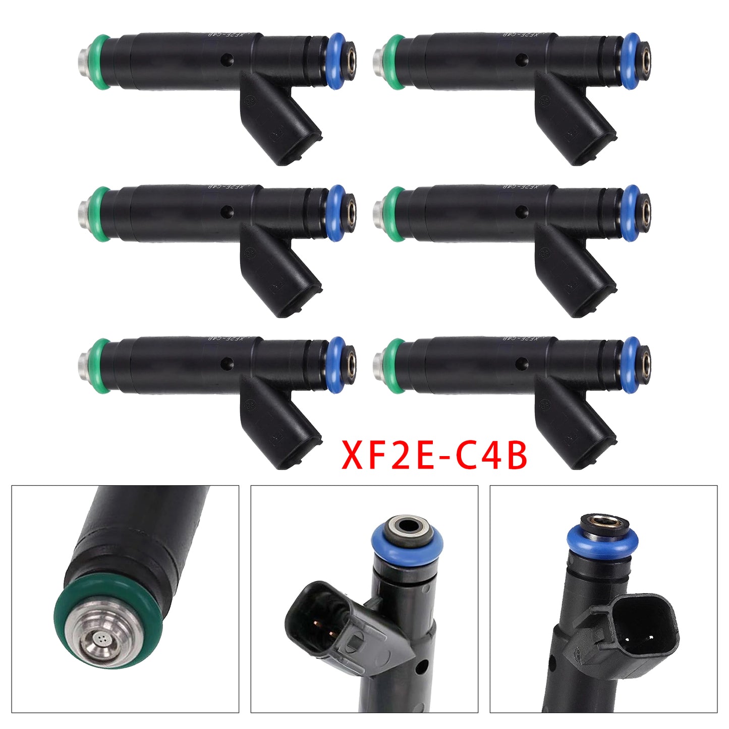 2003-2004 Ford Taurus V6 3.0L XF2E-C4B 6Pcs Fuel Injector