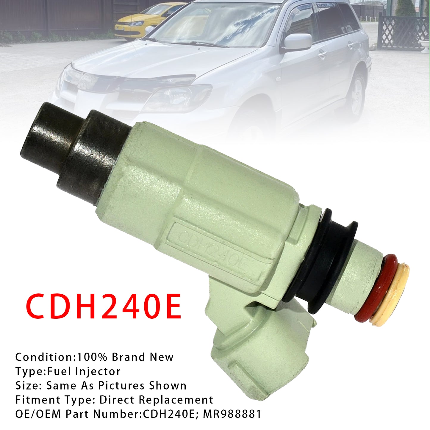 Mitsubishi Outlander 2.4L I4 2003 CDH240E 1Pcs Fuel Injector