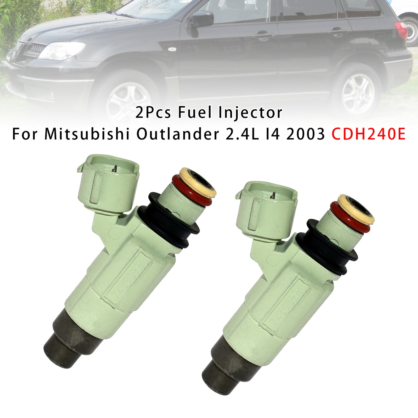 2003 Mitsubishi Outlander 2.4L CDH240E 2Pcs Fuel Injector