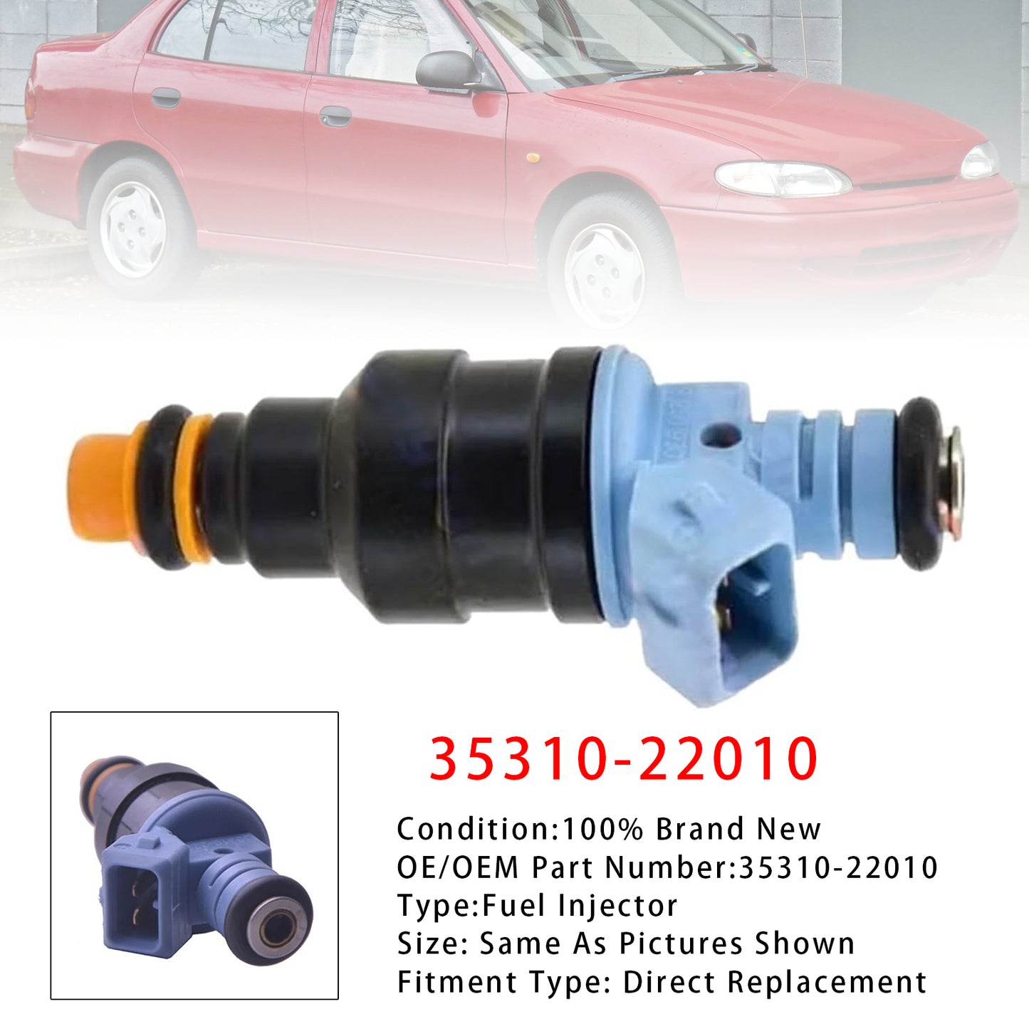7/1994-12/1998 Hyundai Excel X3 1.5L 4 Cyl 35310-22010 1Pcs Fuel Injector