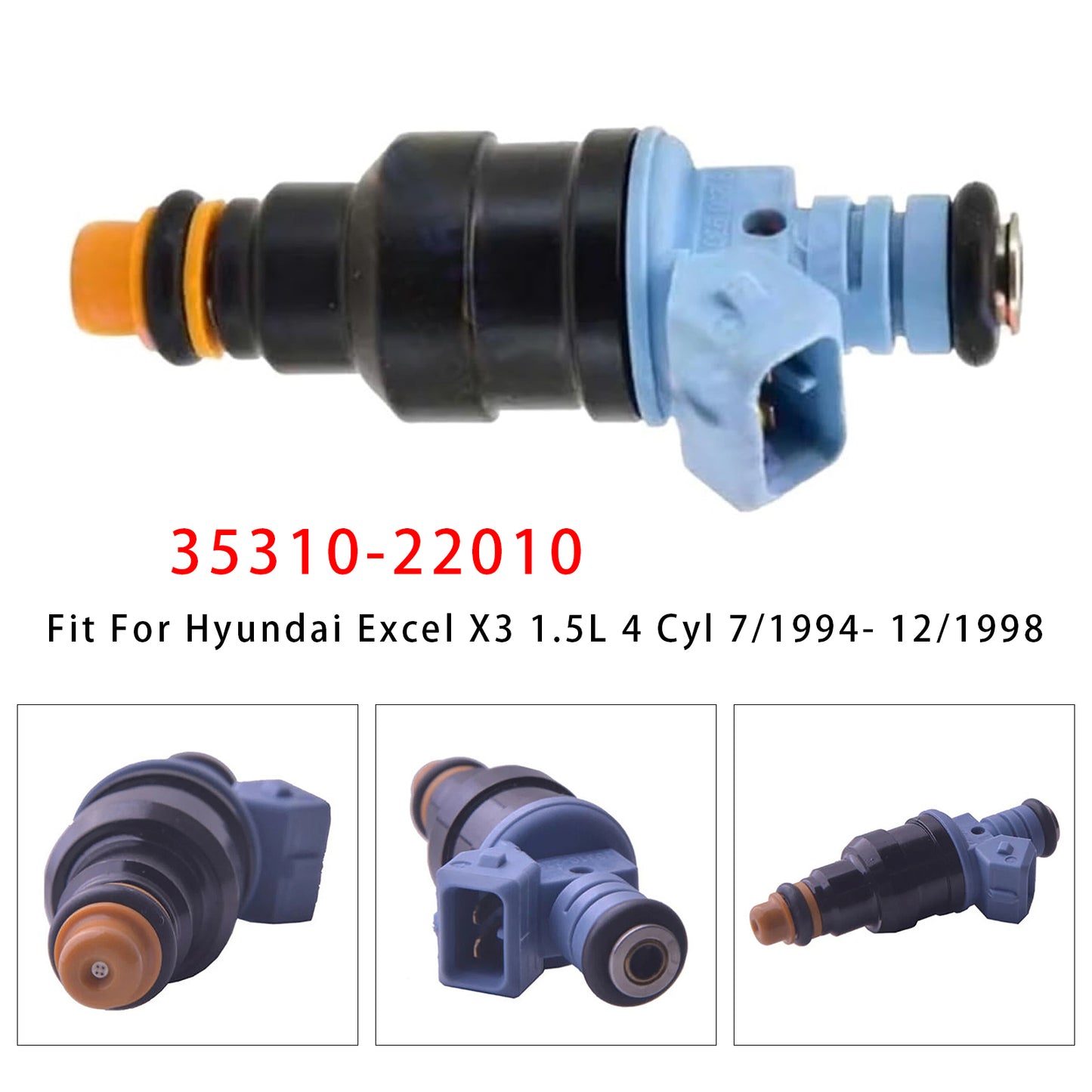 7/1994-12/1998 Hyundai Excel X3 1.5L 4 Cyl 35310-22010 1Pcs Fuel Injector
