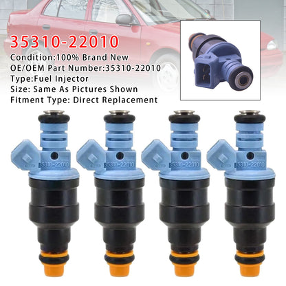 1994-1999 Hyundai Excel X3 1.5L 4 Cyl G4EK 35310-22010 4Pcs Fuel Injector
