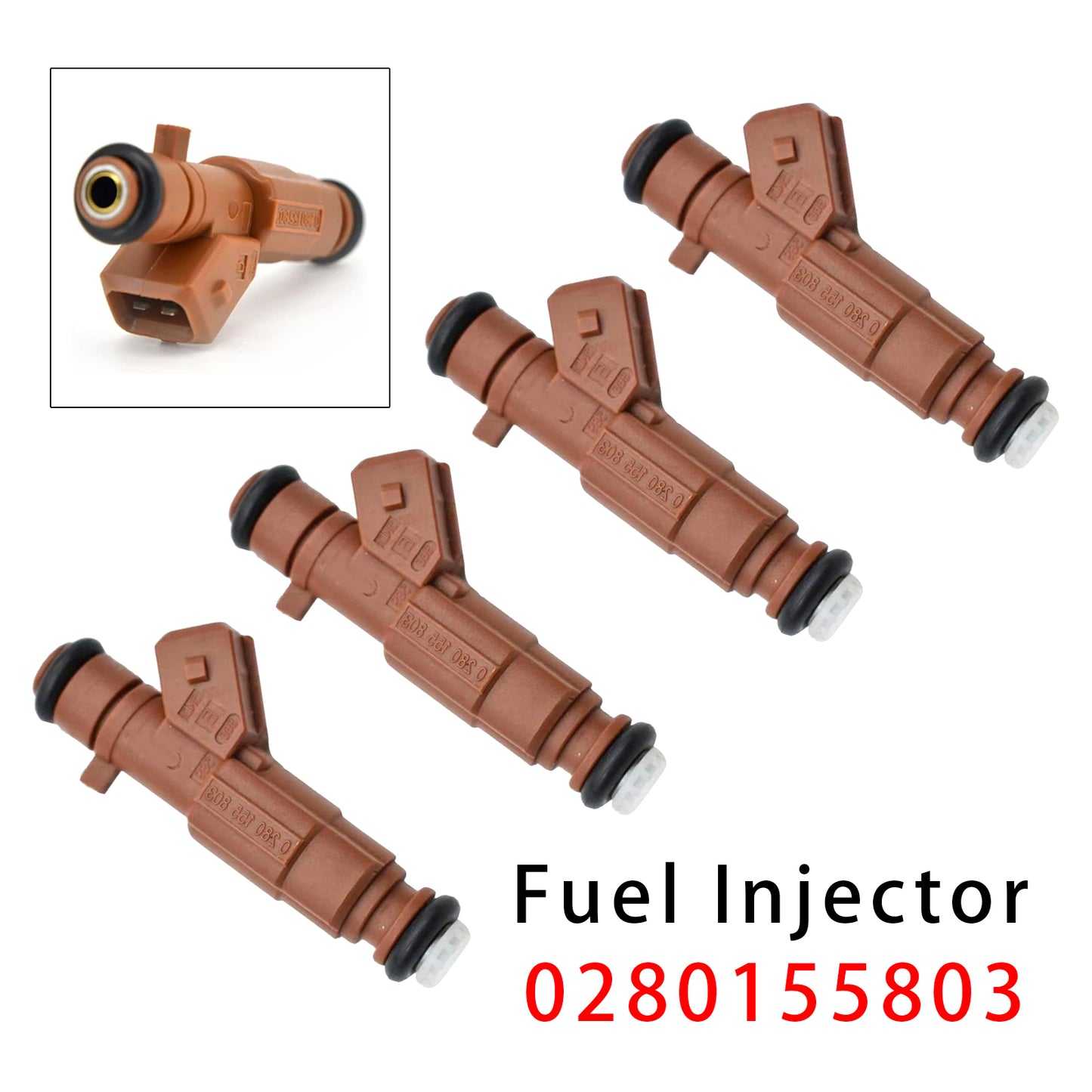 03.1997-05.2001 Peugeot 306 Saloon 2.0 0280155803 4Pcs Fuel Injector