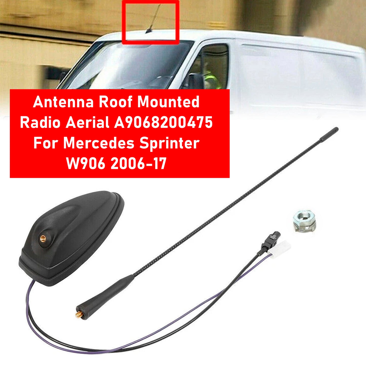 2006-2017 Volkswagen Crafter A9068200475 Antenna Roof Mounted Radio Aerial