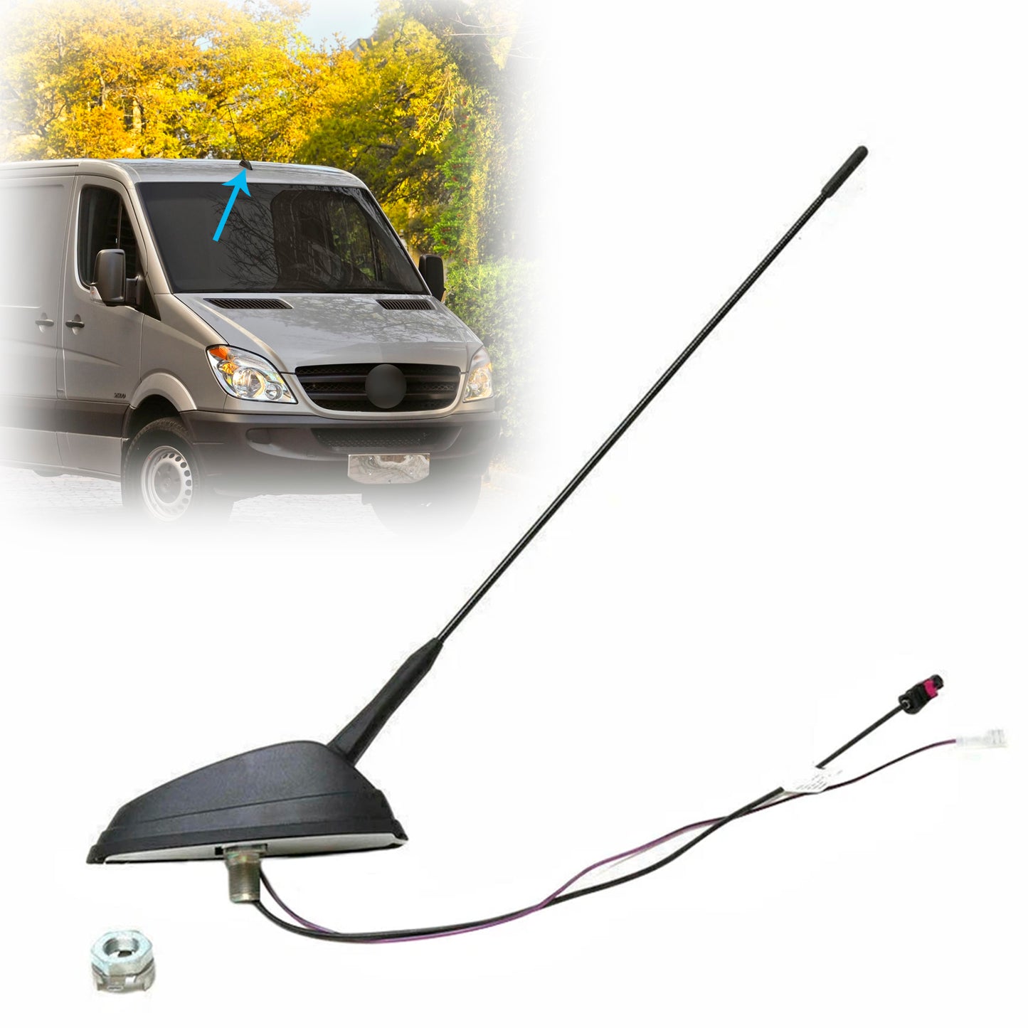 2006-2017 Volkswagen Crafter A9068200475 Antenna Roof Mounted Radio Aerial