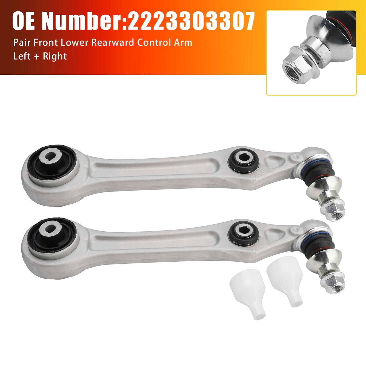 2014-2015 S 400 L 4MATIC 15 Model 2223303307 2x Front Lower Rearward Control Arm