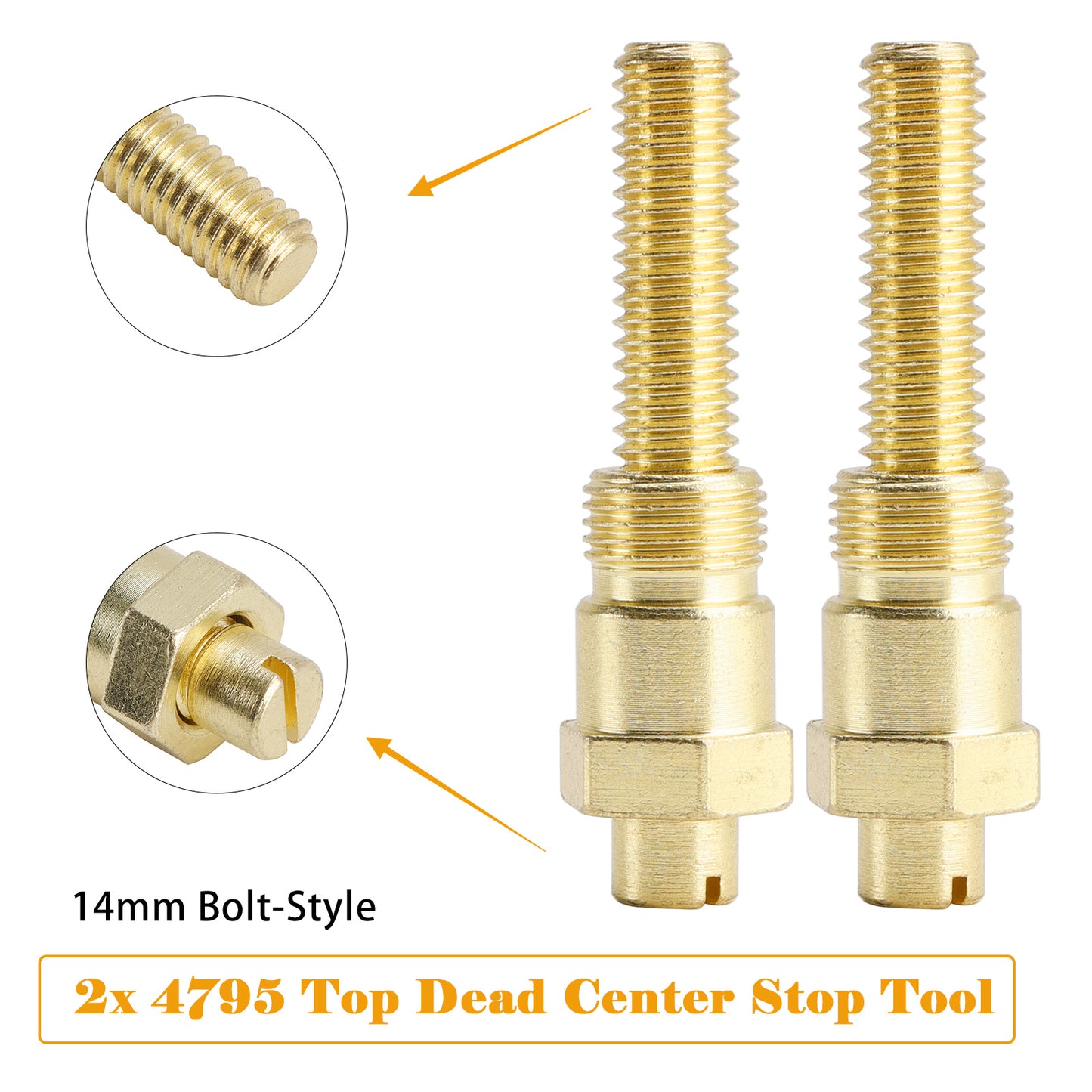 2x 4795 Top Dead Center Stop Tool 14mm Bolt-Style