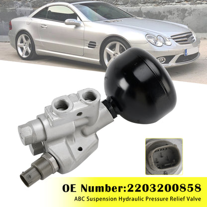 Mercedes R230 SL500 CL500 CL55 AMG 2203200858 ABC Suspension Hydraulic Pressure Relief Valve
