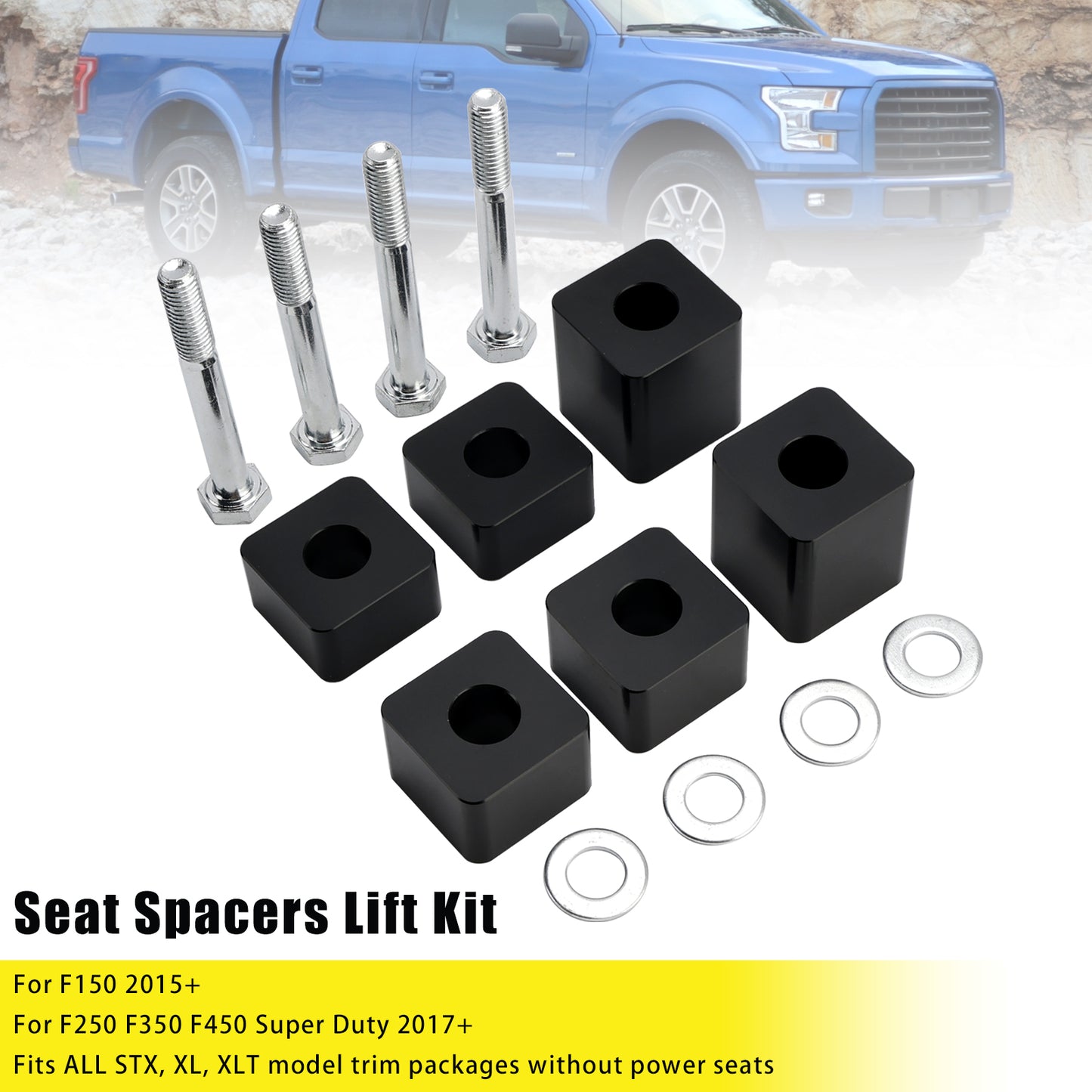 2015+ F150 Seat Lift Kit 4/5"-2.4"