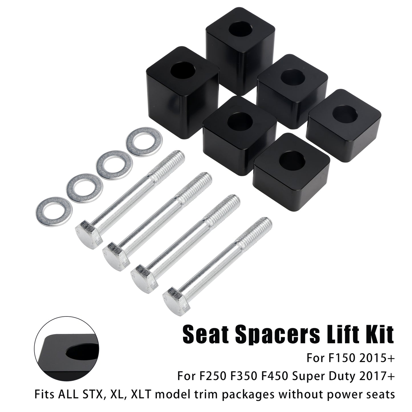 2015+ F150 Seat Lift Kit 4/5"-2.4"