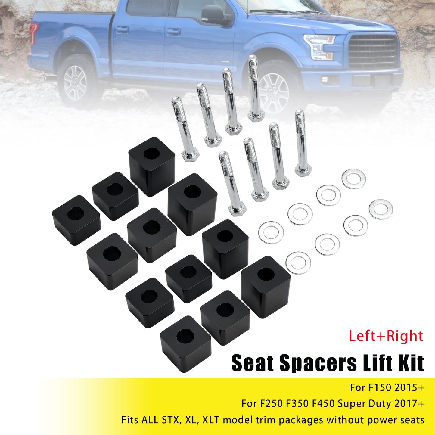 2015+ F150 2x Seat Lift Kit 4/5"-2.4"