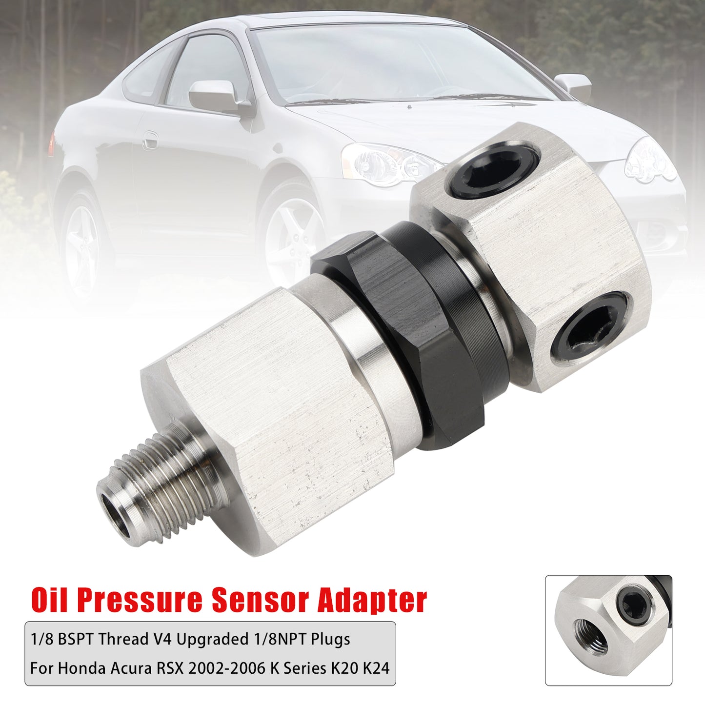 Oil Pressure Sensor Adapter 2002-2006 Honda Acura RSX K Series K20 K24