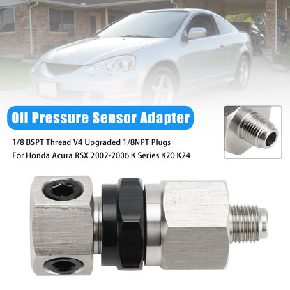 Oil Pressure Sensor Adapter 2002-2006 Honda Acura RSX K Series K20 K24