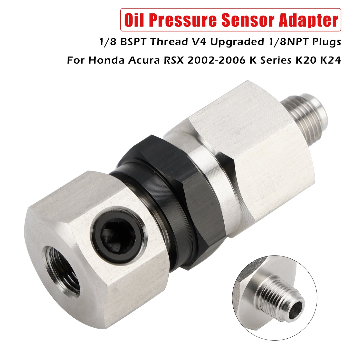 Oil Pressure Sensor Adapter 2002-2006 Honda Acura RSX K Series K20 K24