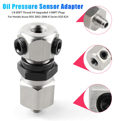 Oil Pressure Sensor Adapter 2002-2006 Honda Acura RSX K Series K20 K24
