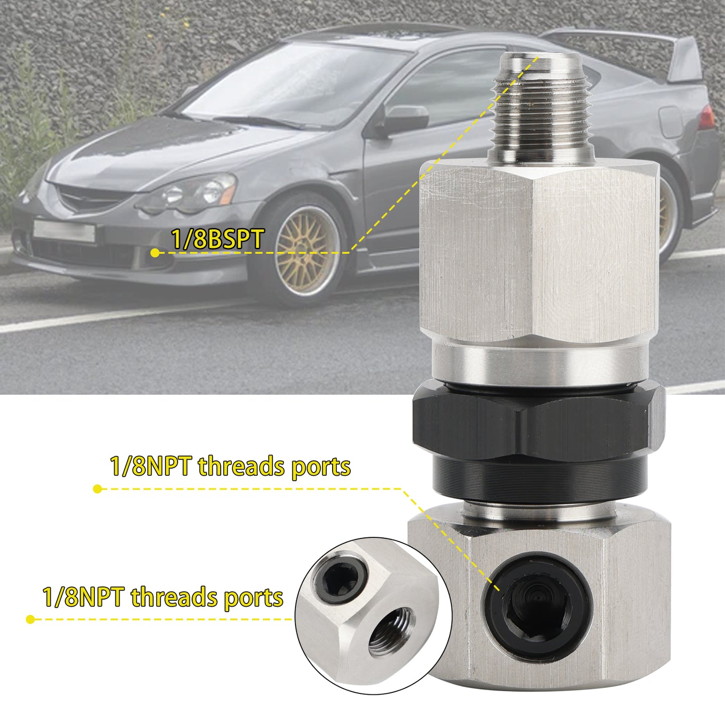 Honda Acura RSX 2002-2006 K Series K20 K24 2x Oil Pressure Sensor Adapter