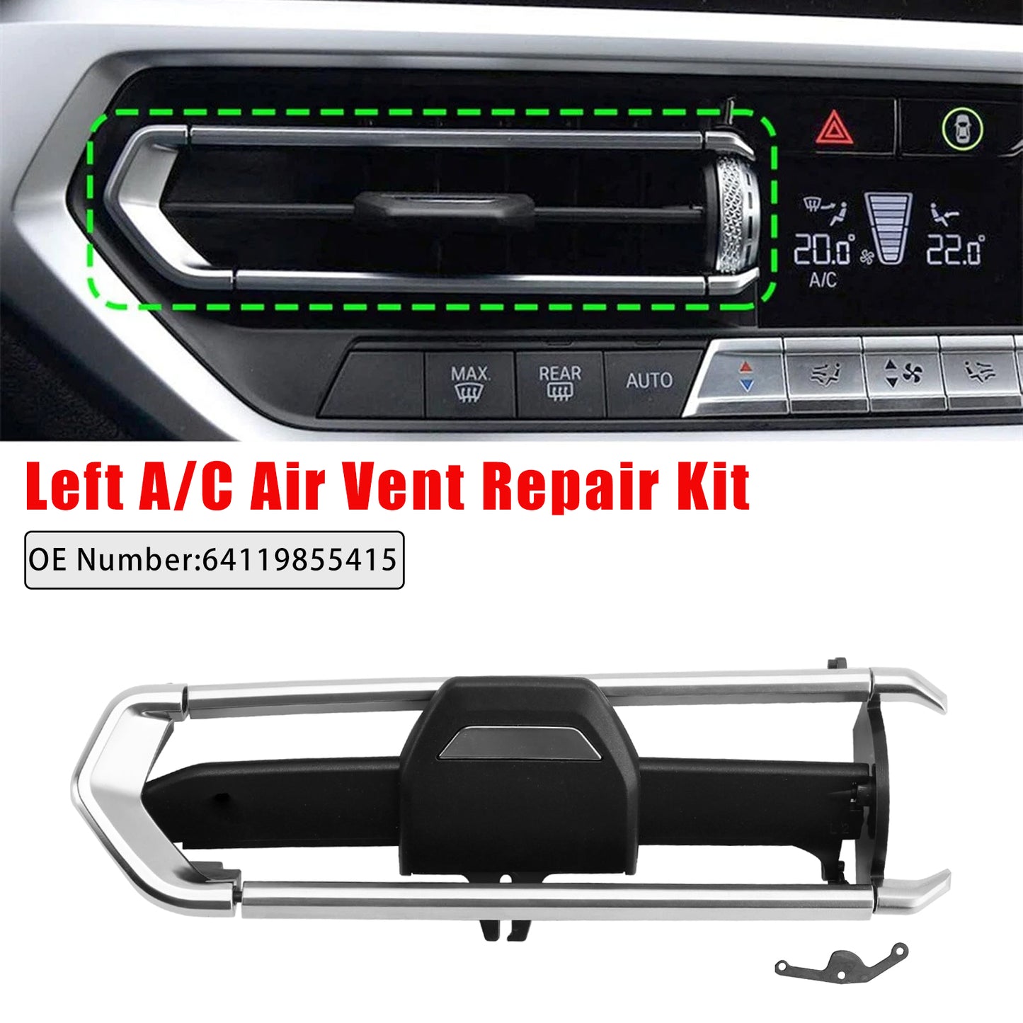 2017-2023 BMW Z4 G29 64119855415 Left A/C Air Vent Repair Kit