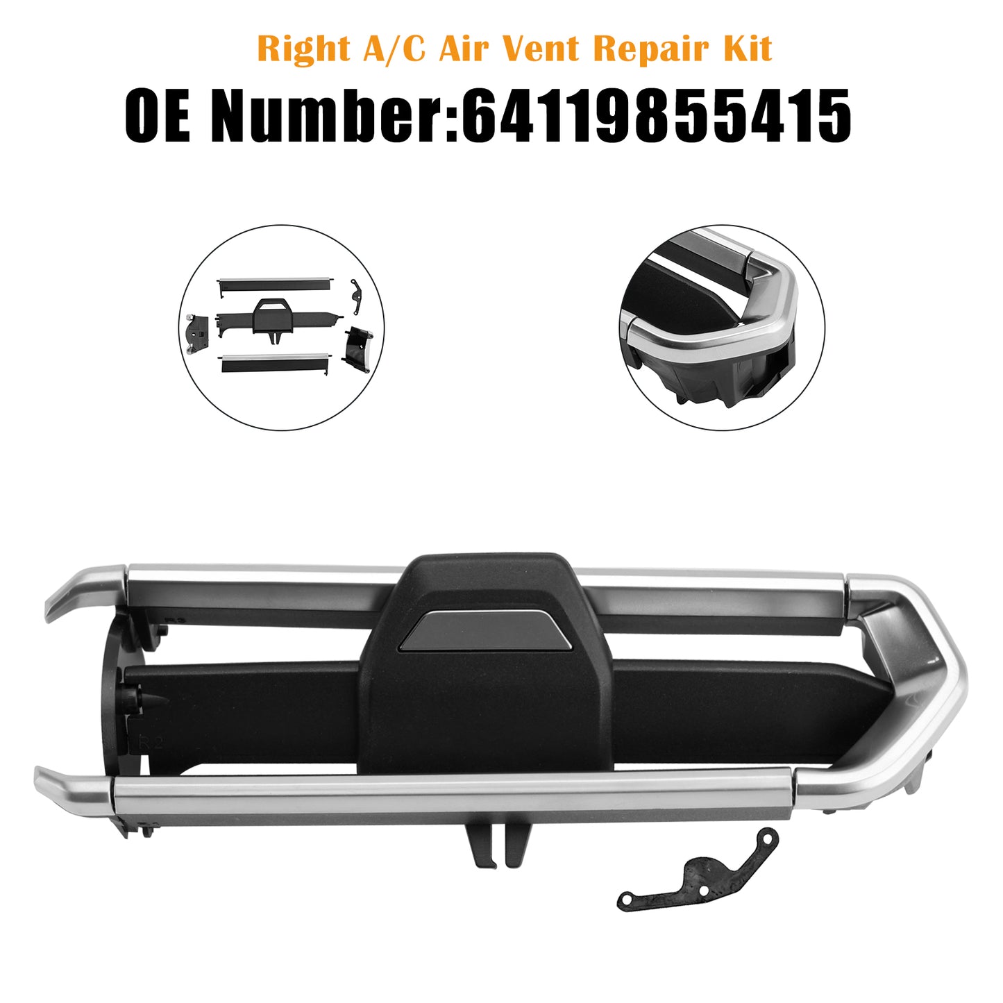 2017-2023 BMW Z4 G29 64119855415 Right A/C Air Vent Repair Kit