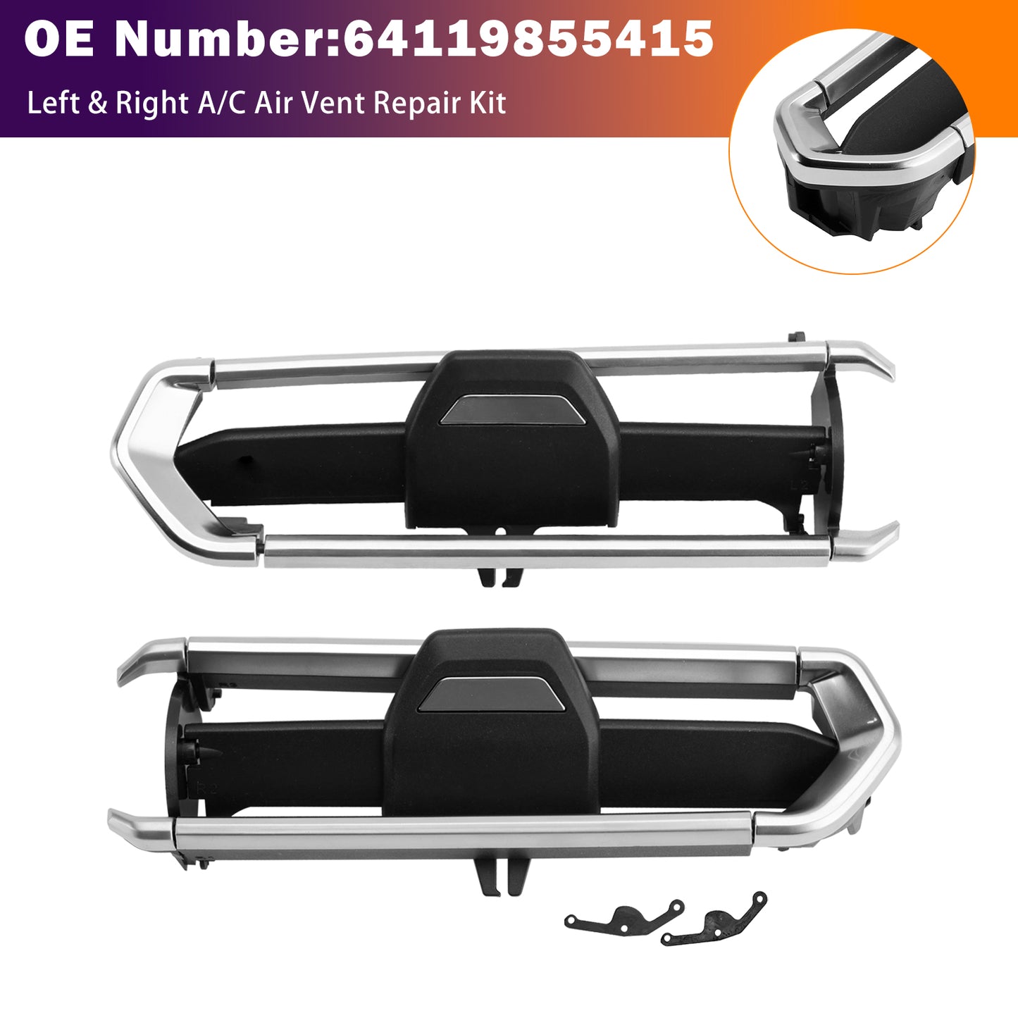 2017-2023 BMW Z4 G29 64119855415 Left & Right A/C Air Vent Repair Kit