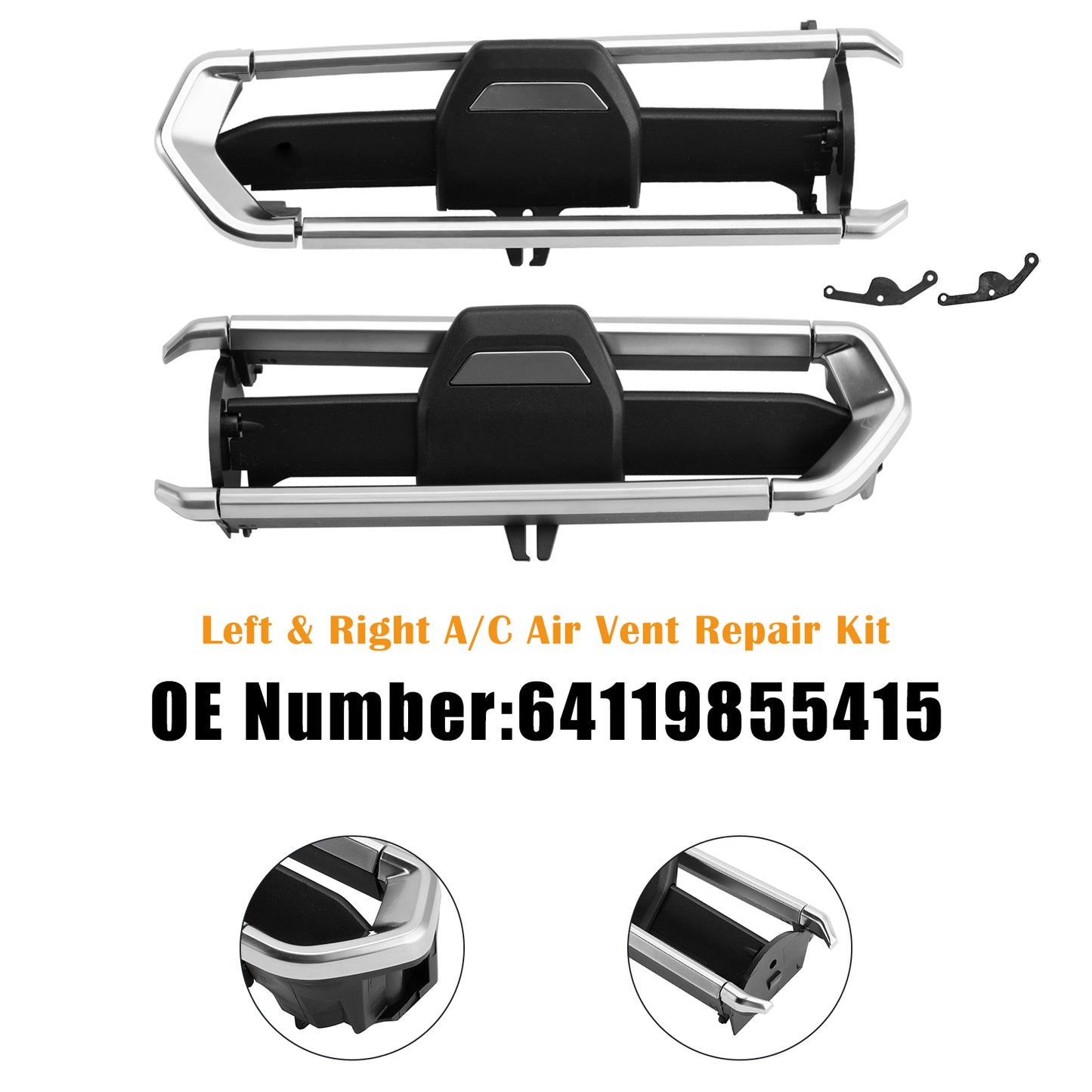 2017-2023 BMW Z4 G29 64119855415 Left & Right A/C Air Vent Repair Kit