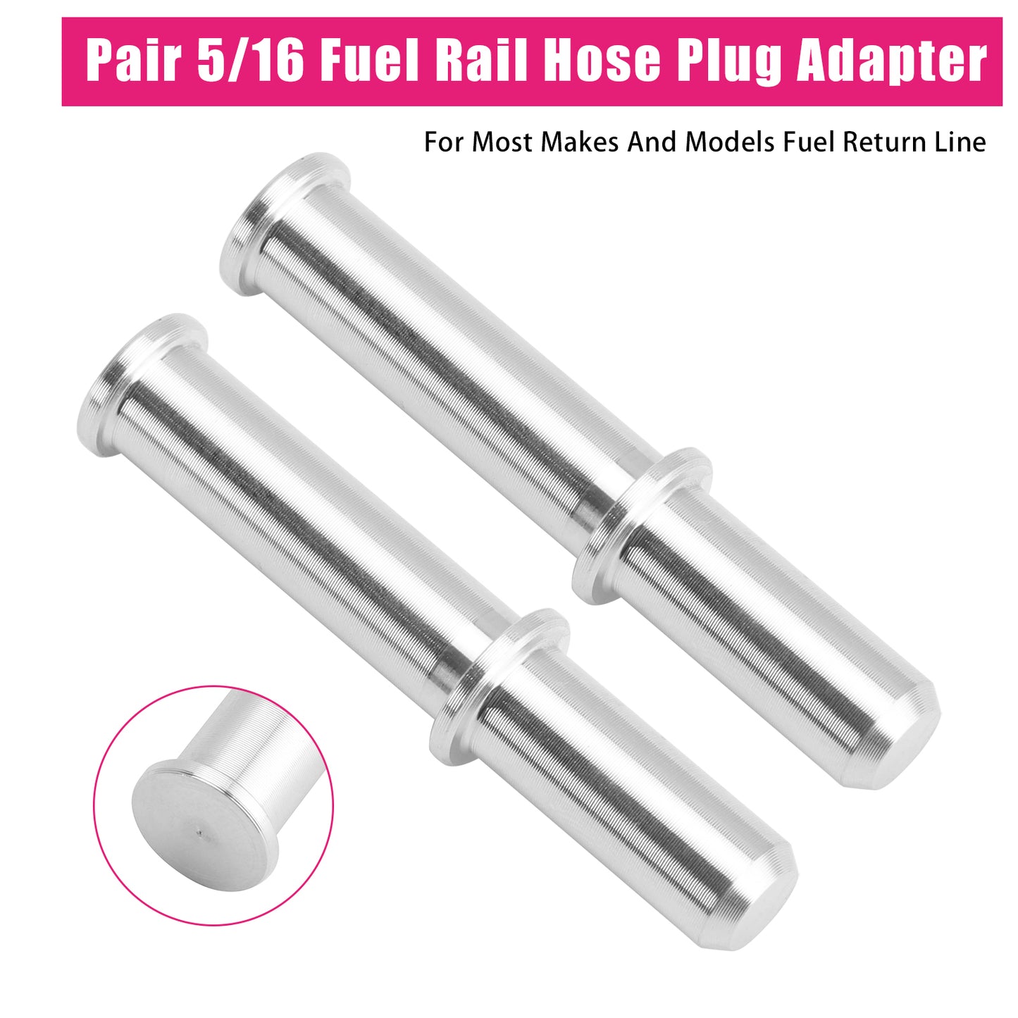 Most Makes And Models Fuel Return Line 2x Quick Connect Male 5/16 Fuel Rail Hose Plug Adapter