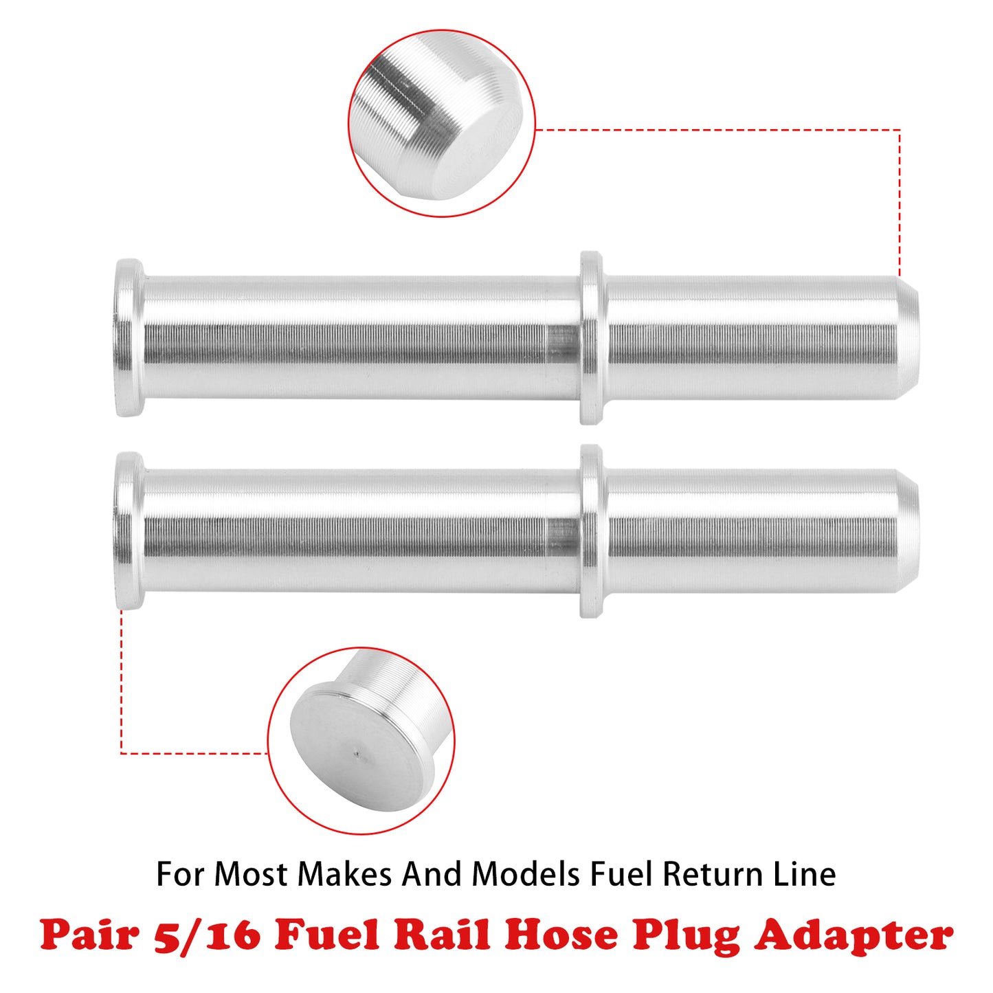 Most Makes And Models Fuel Return Line 2x Quick Connect Male 5/16 Fuel Rail Hose Plug Adapter