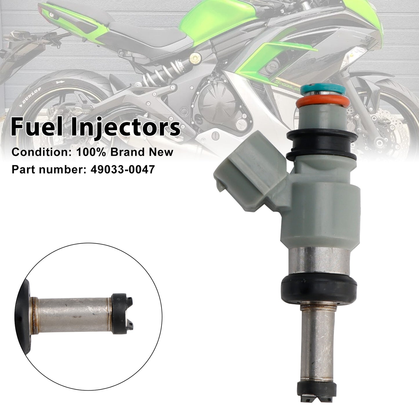 2018-2024 Kawasaki Ninja 400 (EX400) 49033-0047 Fuel Injectors