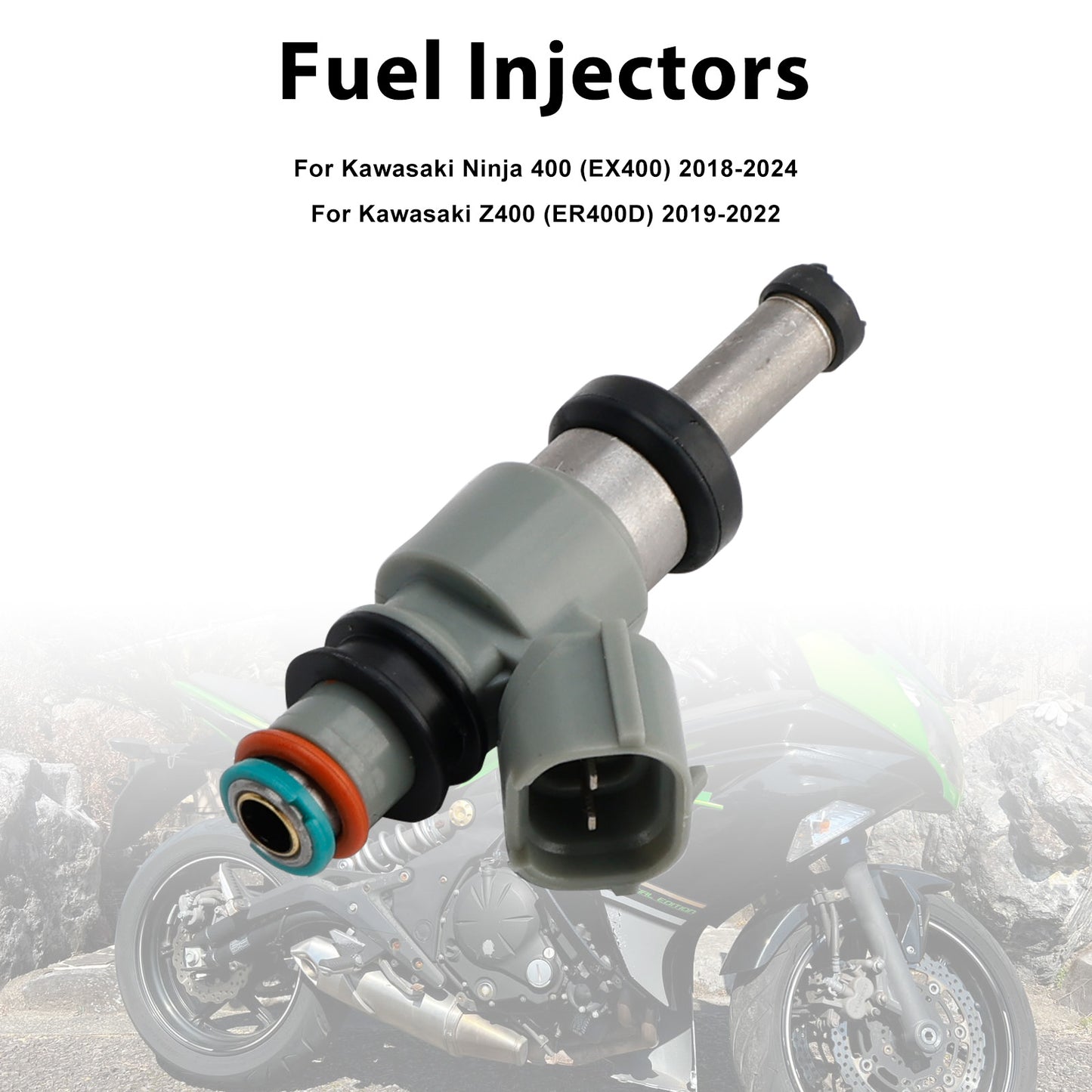2018-2024 Kawasaki Ninja 400 (EX400) 49033-0047 Fuel Injectors