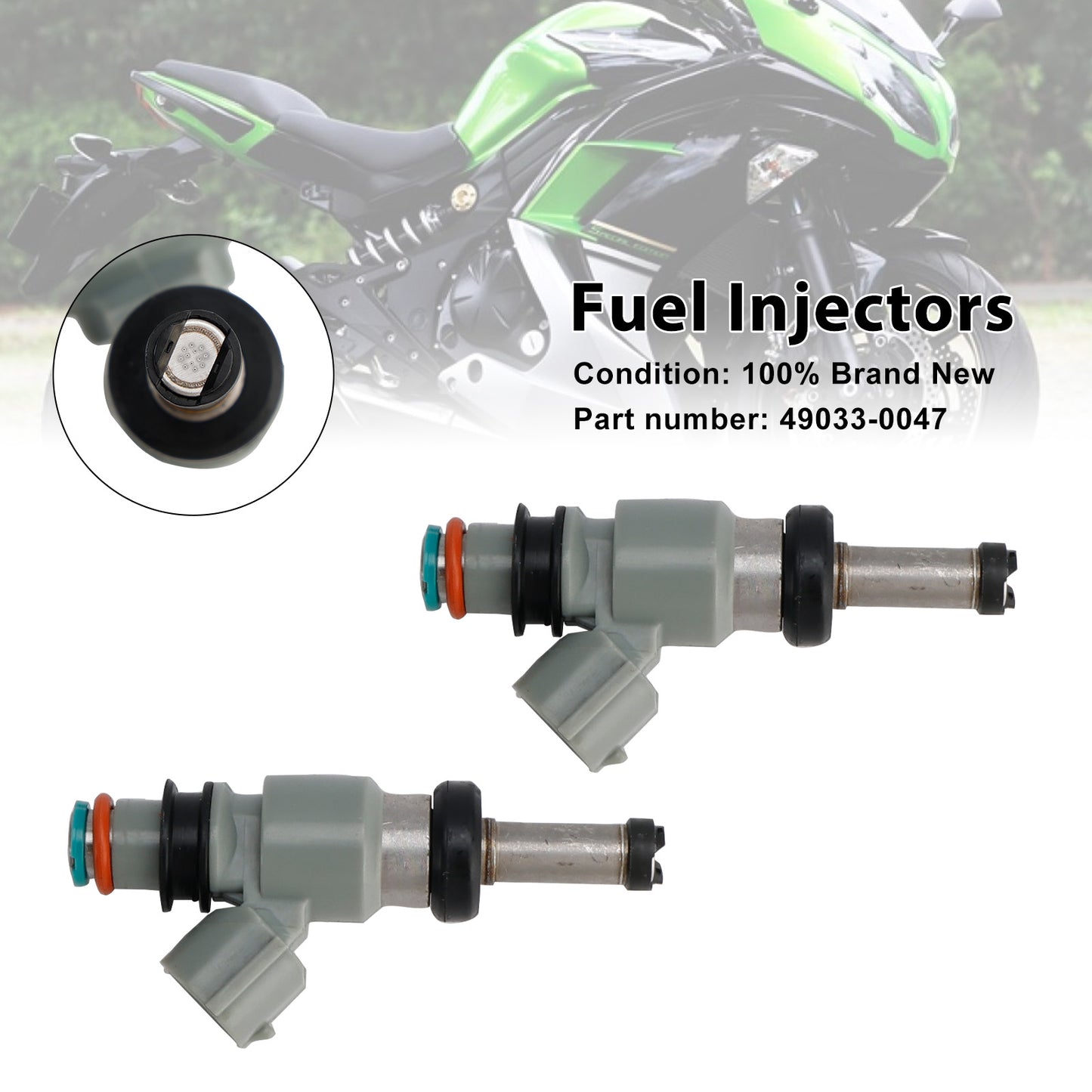 2018-2024 Kawasaki Ninja 400 (EX400) 49033-0047 Fuel Injectors