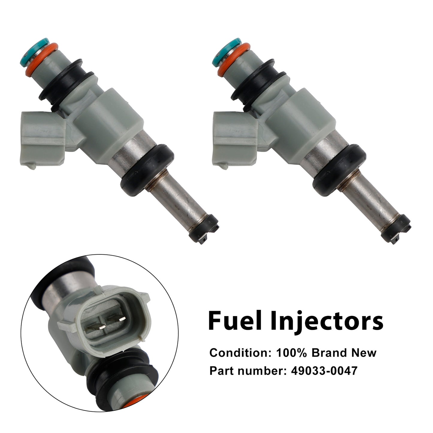 2018-2024 Kawasaki Ninja 400 (EX400) 49033-0047 Fuel Injectors