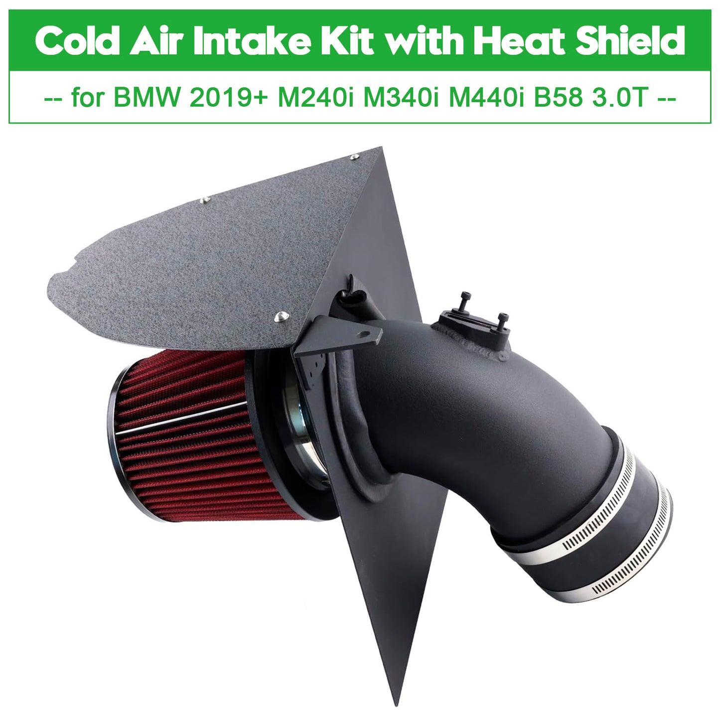 2019+ BMW M340i G20 G21 Cold Air Intake Kit with Heat Shield