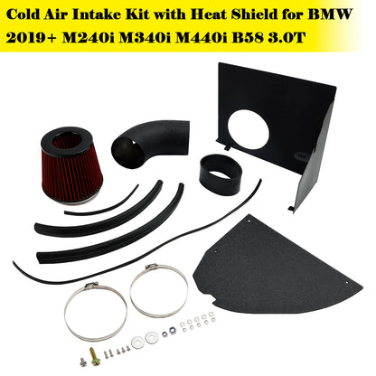 2019+ BMW M340i G20 G21 Cold Air Intake Kit with Heat Shield
