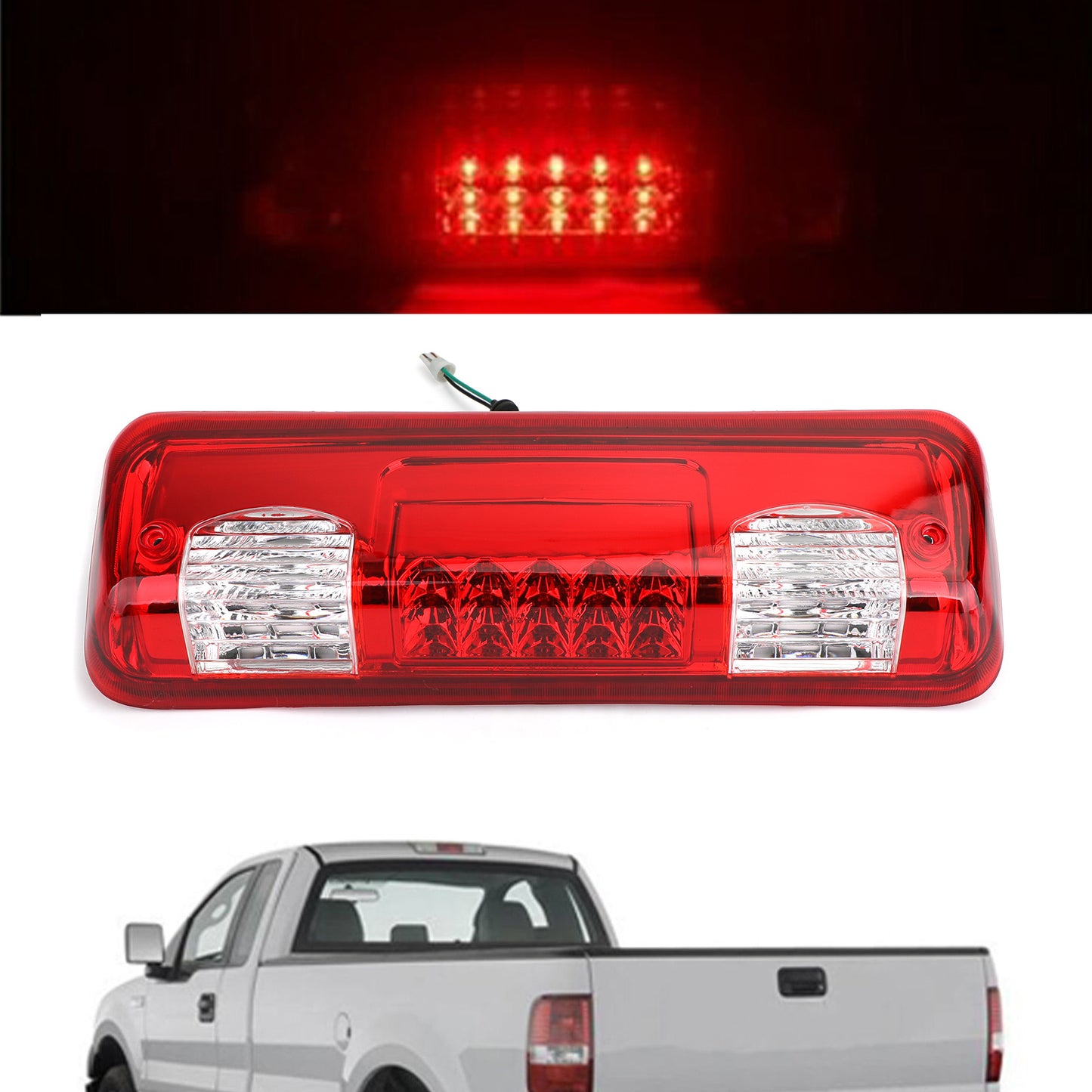 2004-2008 Ford F-150 02HLA1215ASM Red Rear Brake Light High Mount Stop Light